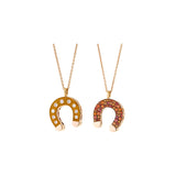 Double Face Jaune Pendentif - Saphirs Jaunes - Diamants