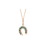 Fortune Pendant - Emeralds - Diamonds