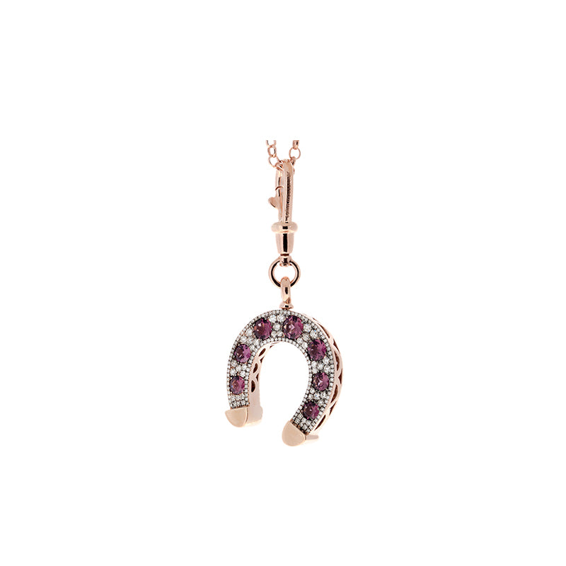 Fortune Pendentif - Rhodolites - Diamants