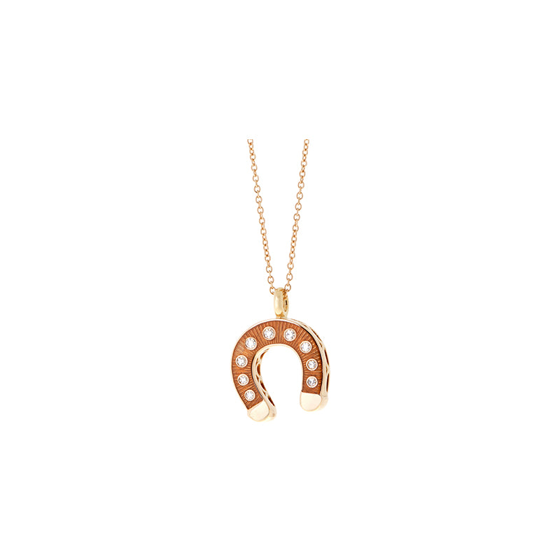 Fortune Orange Pendant - Diamonds