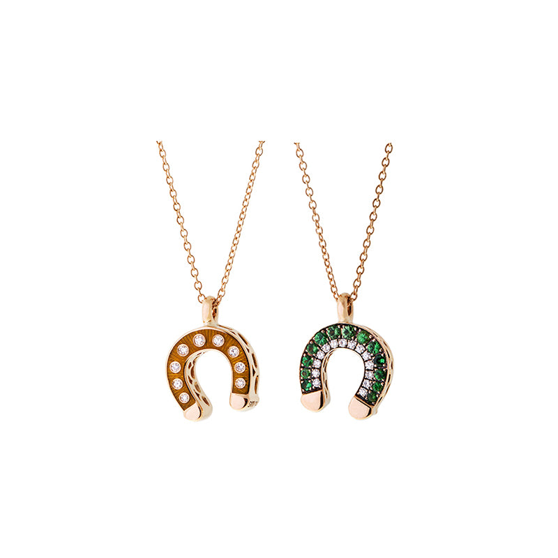 Fortune Jaune Double Face Pendentif - Tsavorites - Diamants