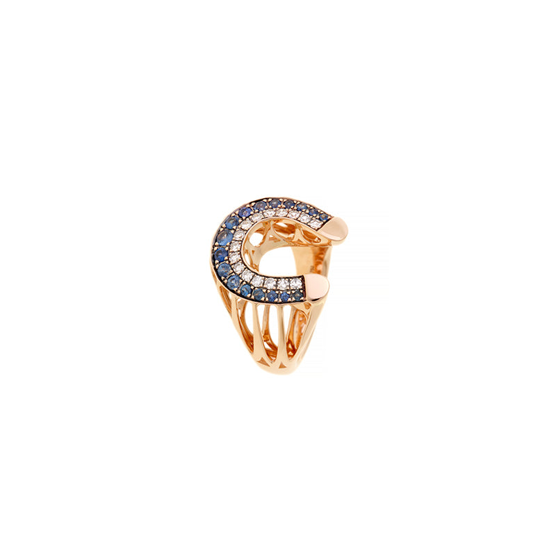Fortune Ring - Blue Sapphires - Diamonds