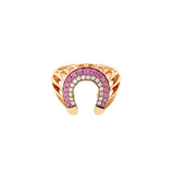 Fortune Pinky Ring - Pink Sapphires - Diamonds