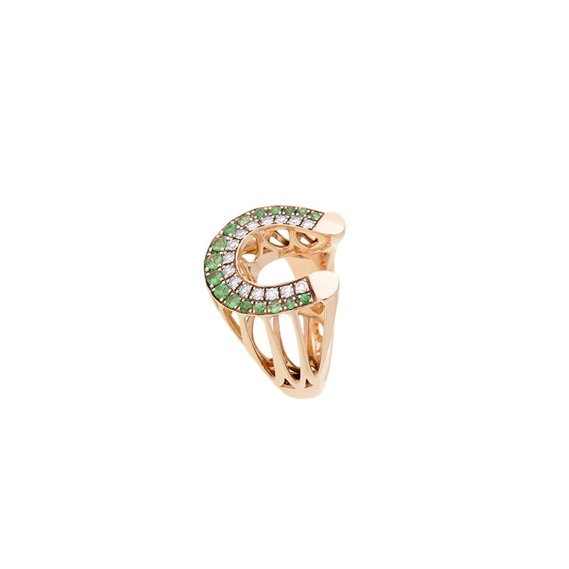 Fortune Ring - Tsavorites - Diamonds