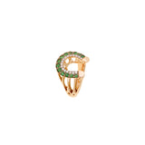 Fortune Pinky Ring - Tsavorites - Diamonds