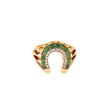Fortune Chevalière Bague - Tsavorites - Diamants