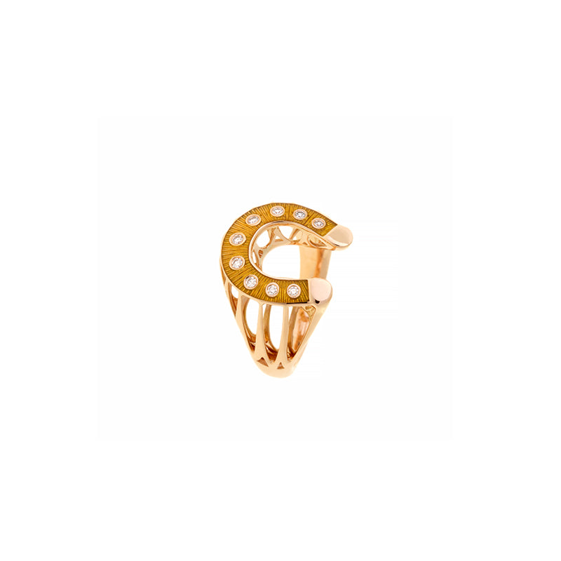 Fortune Yellow Pinky Ring - Diamonds