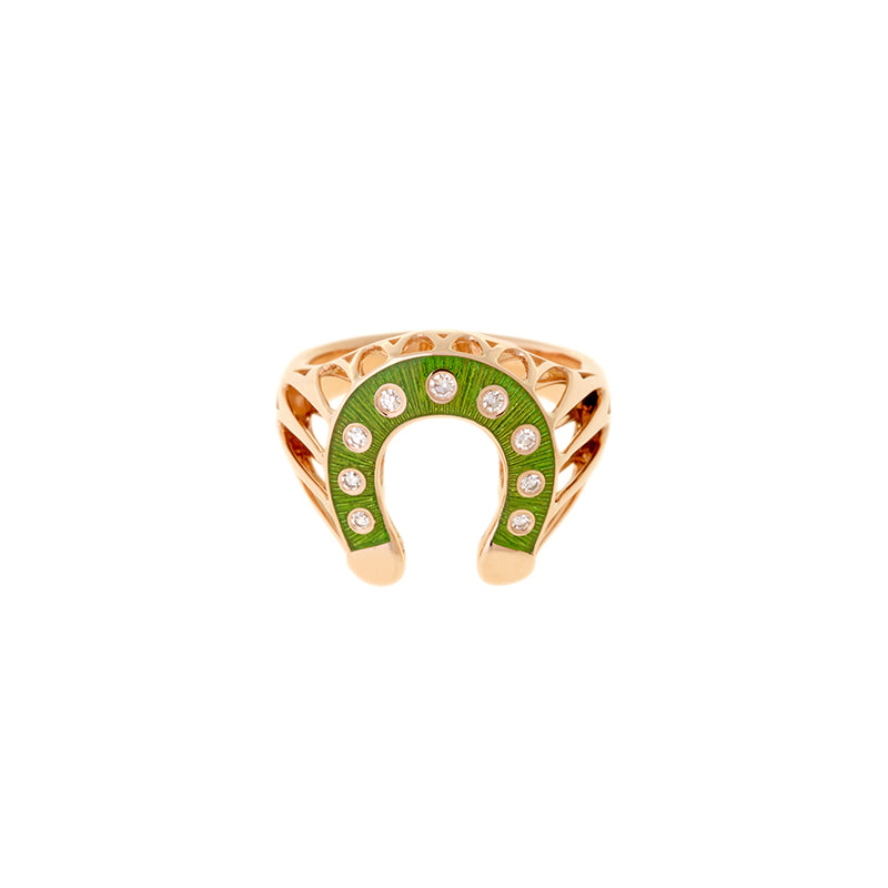 Fortune Kiwi Pinky Ring - Diamonds