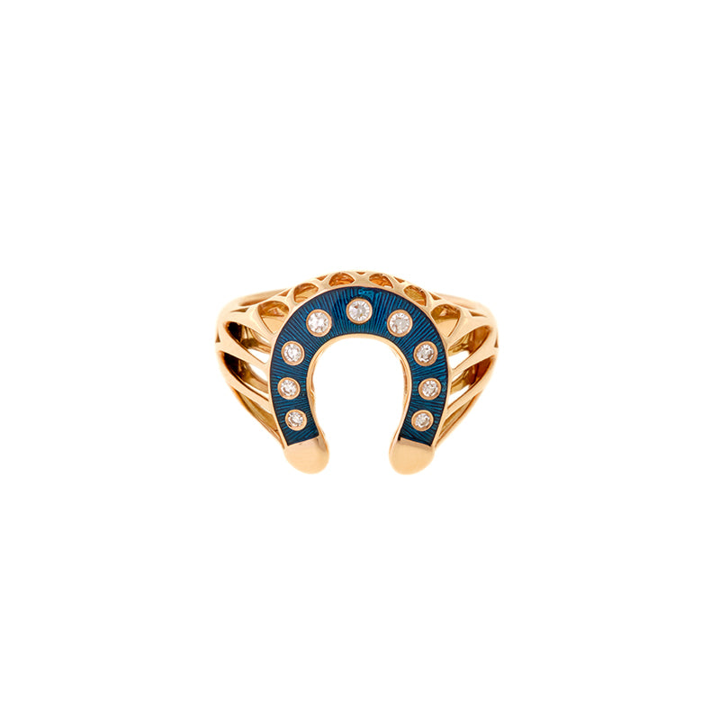 Fortune Sky Blue Pinky Ring - Diamonds
