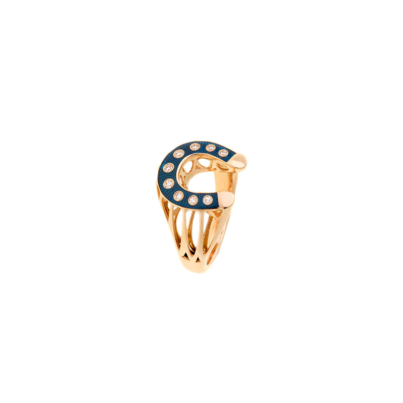 Fortune Sky Blue Pinky Ring - Diamonds