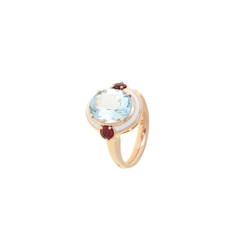 Gemma Ring - Aquamarine - Spinels