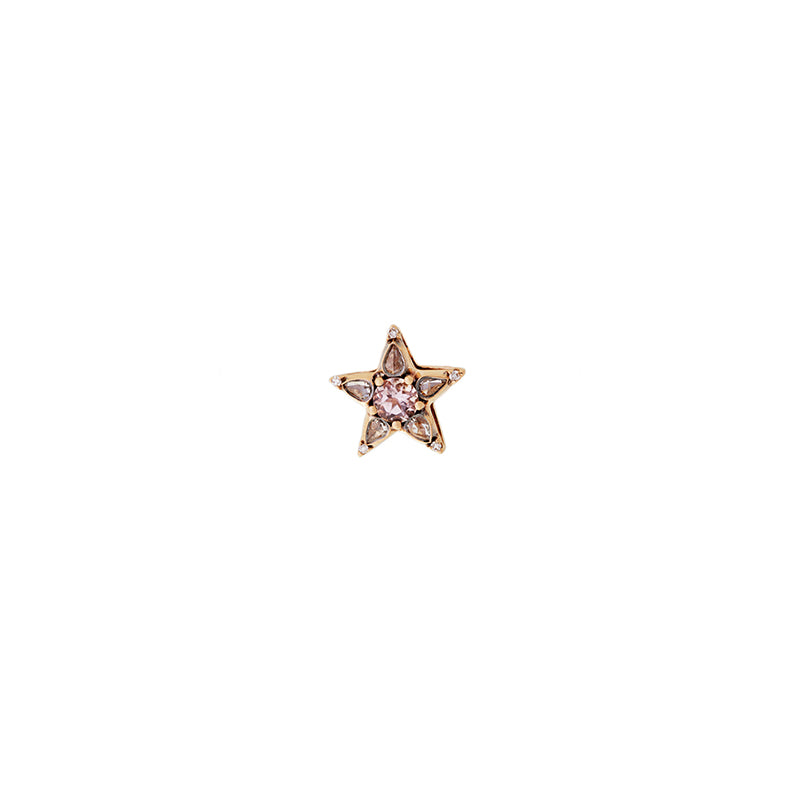 Istanbul Earring - Morganite - Diamonds