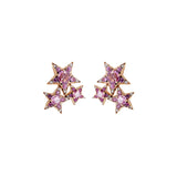 Istanbul Earrings - Pink Sapphires - Diamonds