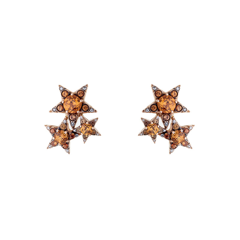 Istanbul Earrings - Spessartines - Sapphires - Diamonds