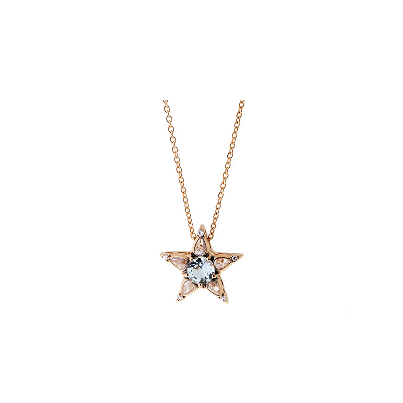 Istanbul Pendant - Aquamarine - Diamonds