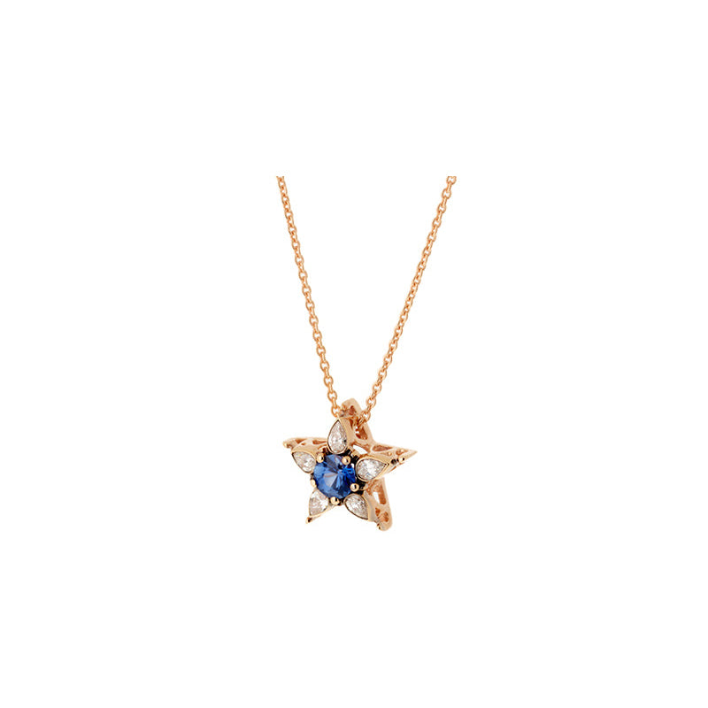 Istanbul Pendentif - Saphir Bleu - Diamants