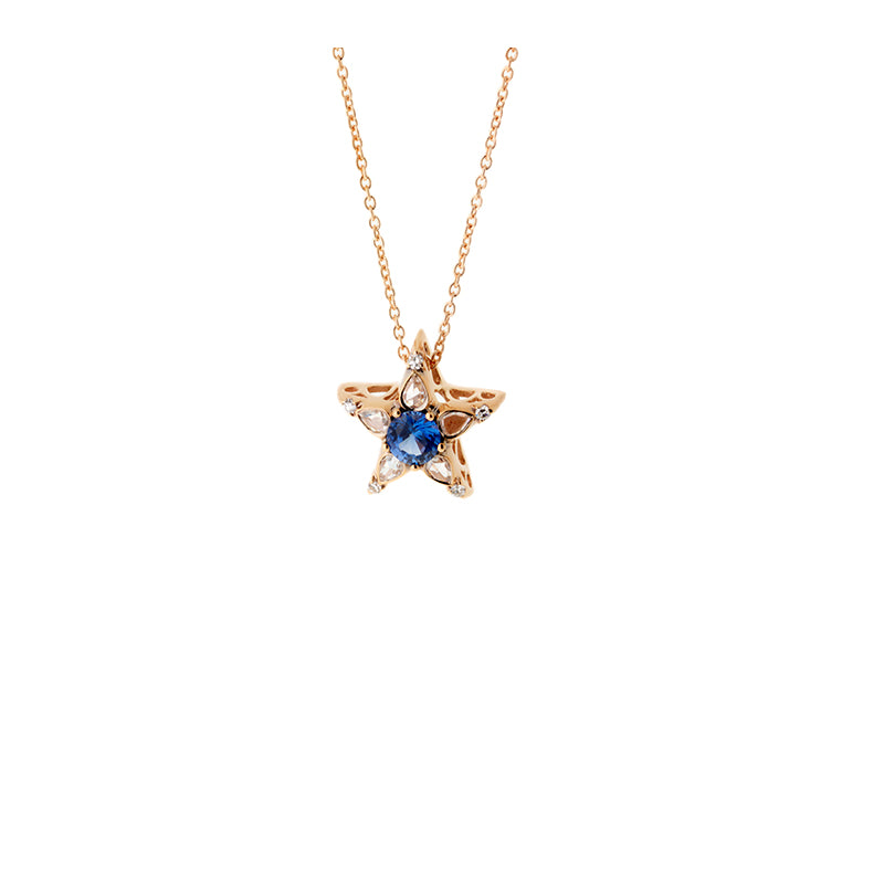 Istanbul Pendant - Blue Sapphire - Diamonds