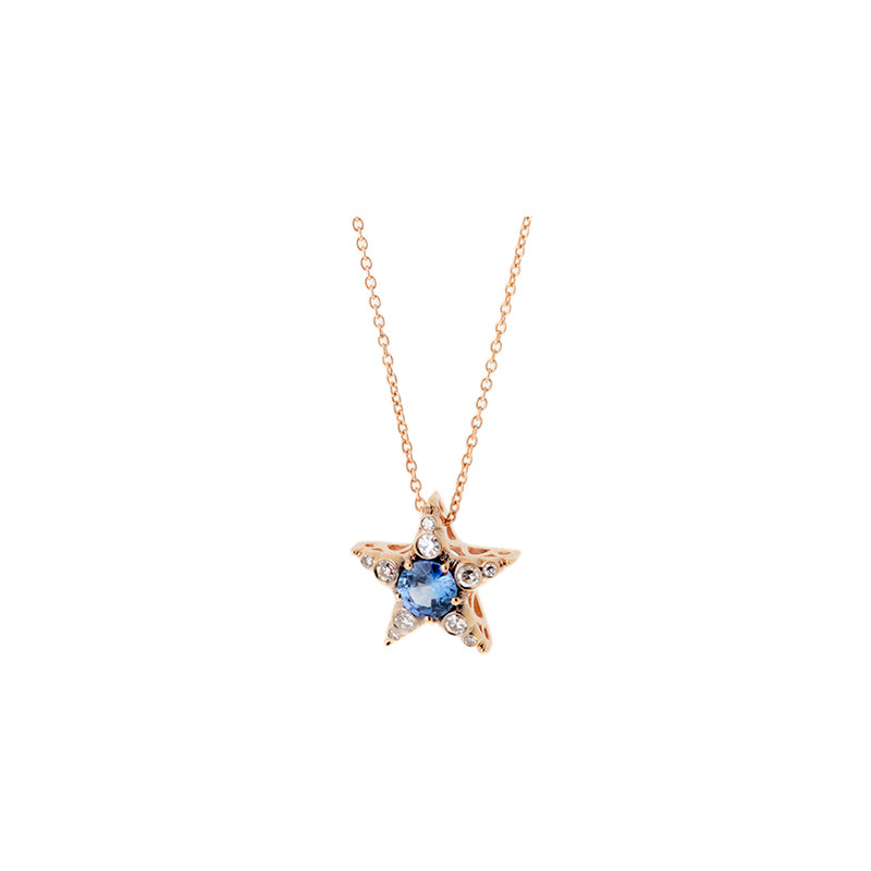 Istanbul Pendant - Blue Sapphire - Diamonds