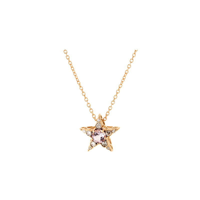 Istanbul Pendant - Morganite - Diamonds