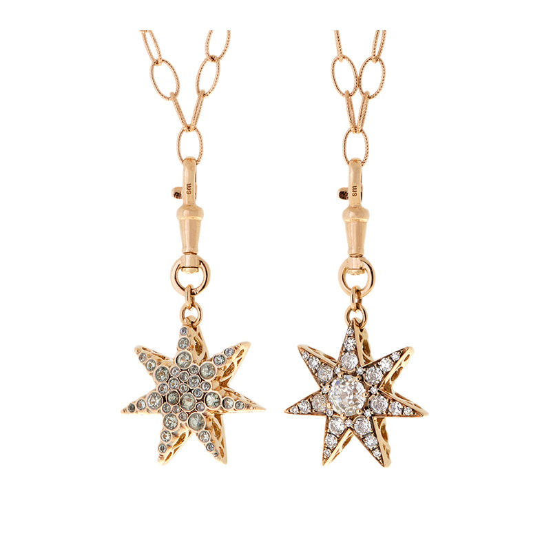 Istanbul Pendant - Green Sapphires - Diamonds