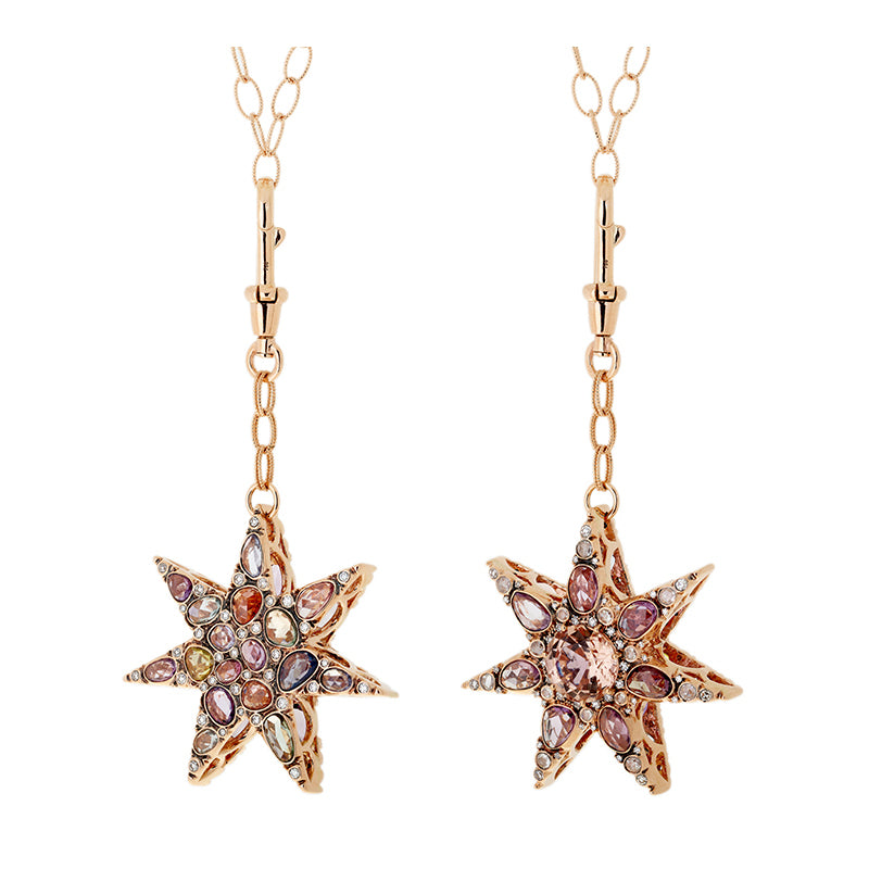 Istanbul Pendant - Morganite - Colored Sapphires - Diamonds