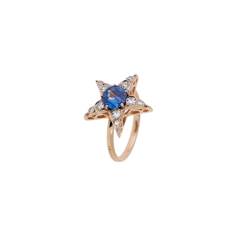 Istanbul Ring - Blue Sapphire - Diamonds