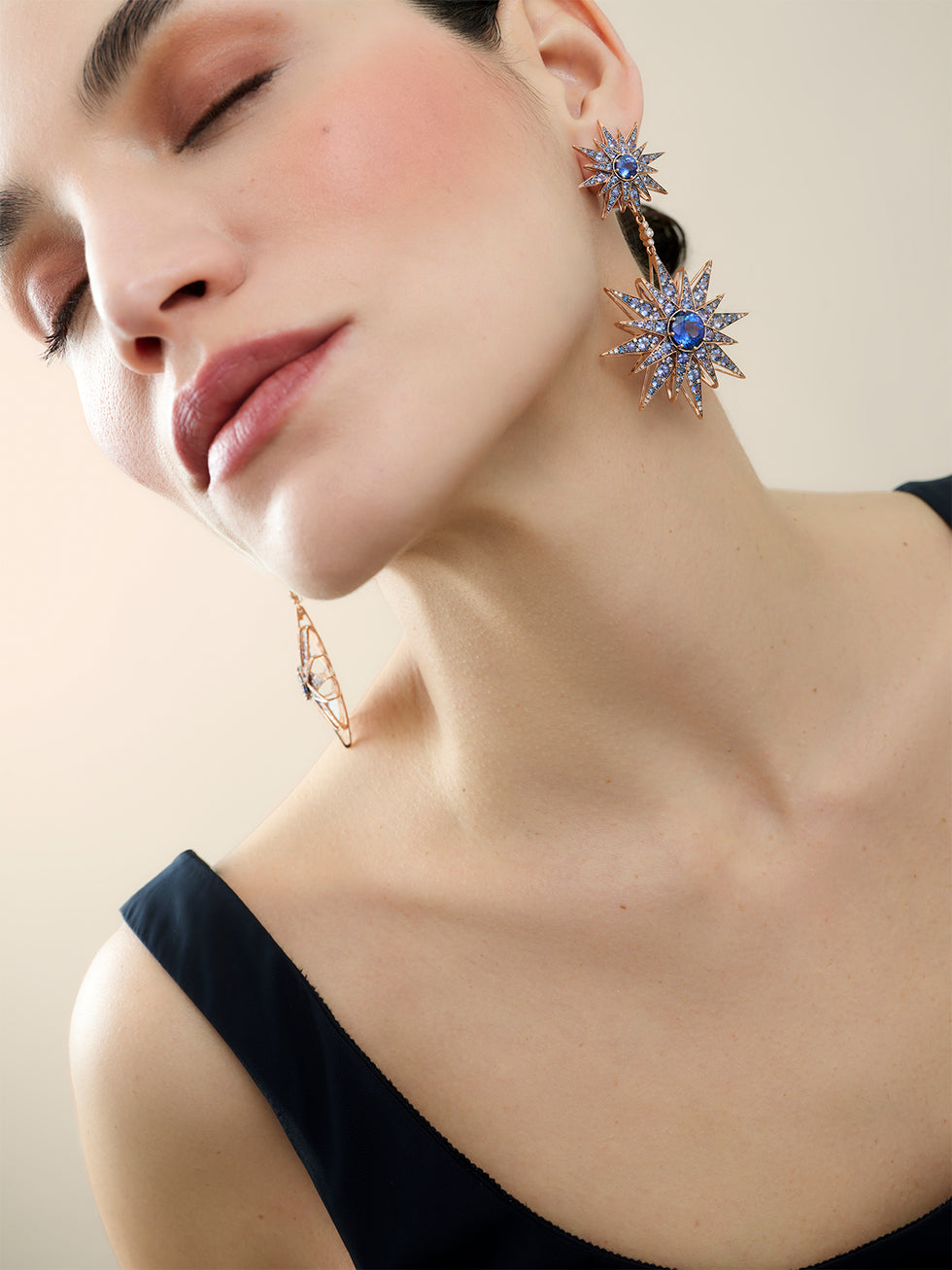 Istanbul Earrings - Blue Sapphires - Tanzanites - Diamonds