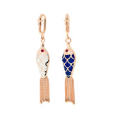Fish For Love Charm Navy Blue & Ivory - Rubies