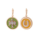 Double Face Charm - Kiwi & Yellow - Diamonds