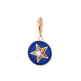 Charm Navy Blue Star - Diamonds