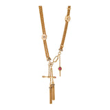 Kastak Necklace - Rubies - Brown Diamonds