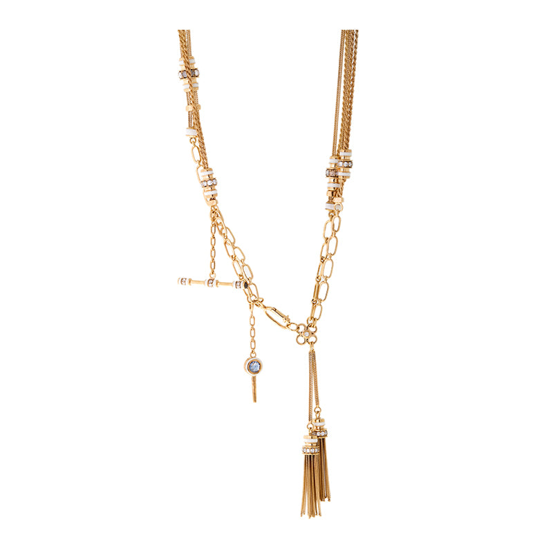 Kastak Ivory Necklace - Blue Sapphires - Diamonds
