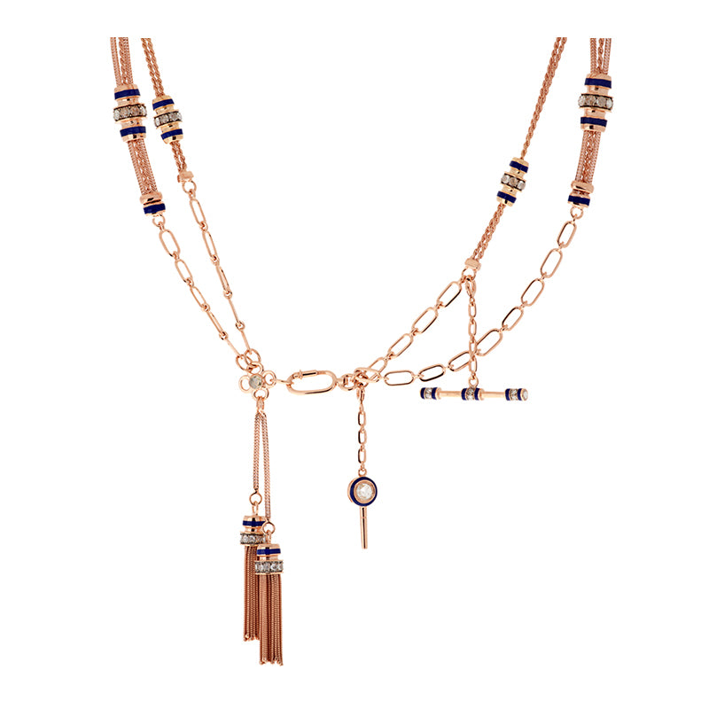 Kastak Necklace Navy Blue - Diamonds