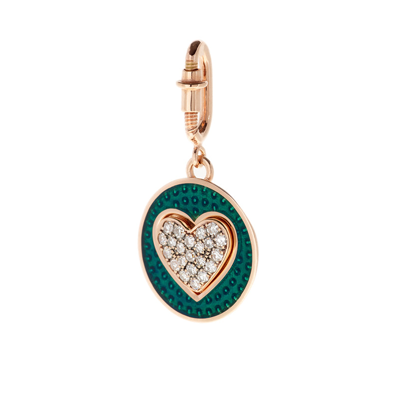Médaille Coeur Pétrole - Diamants
