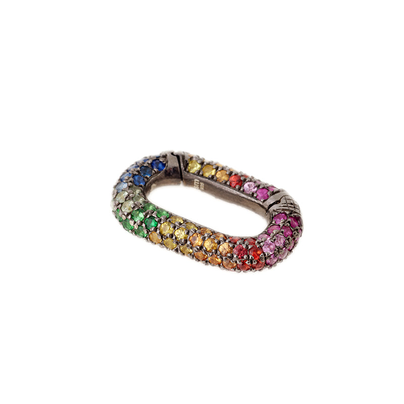 Link Clasp - Colored Sapphires - Tsavorites