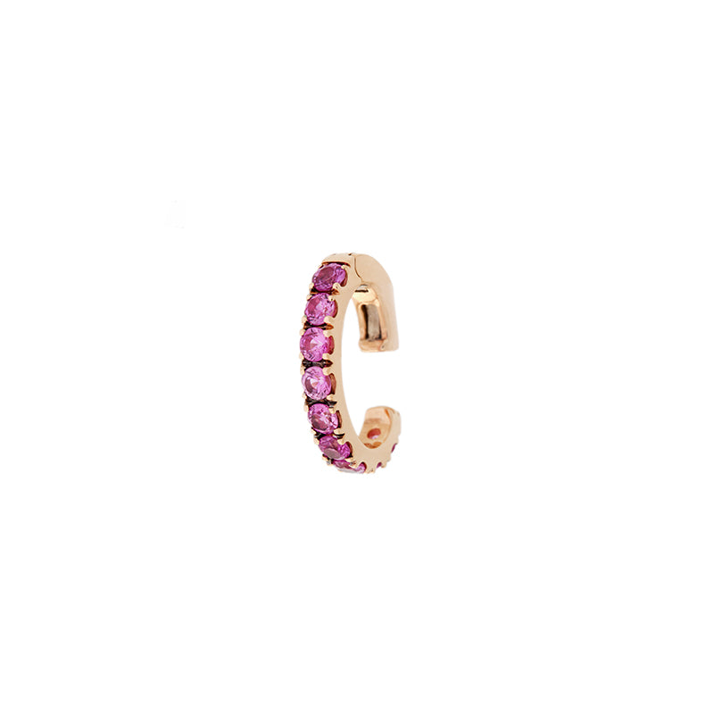 Link Ear Cuff - Pink Sapphires