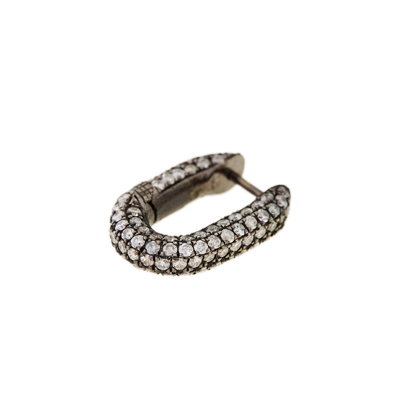 Link Earring - Icy White Diamonds