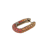 Link Earring - Yellow & Orange Sapphires