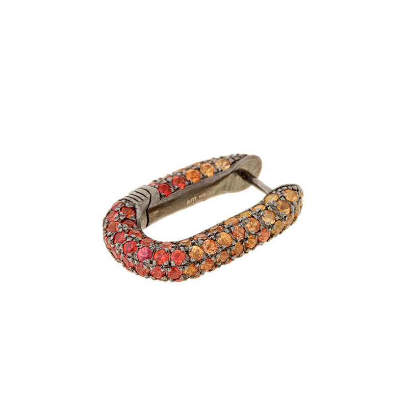 Link Earring - Yellow & Orange Sapphires