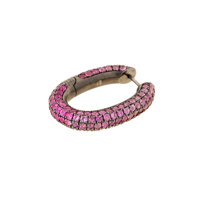 Link Earrings - Pink Sapphires
