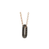 Link Pendant - Black diamonds