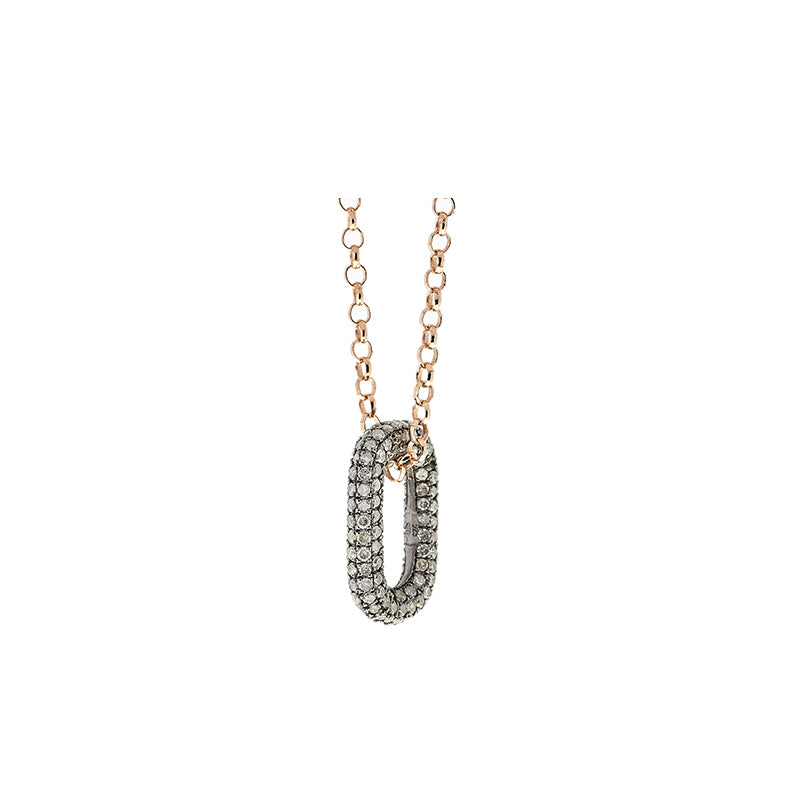 Link Pendant - Icy Grey Diamonds