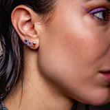 Mina Light Blue Earring - Pink Sapphire