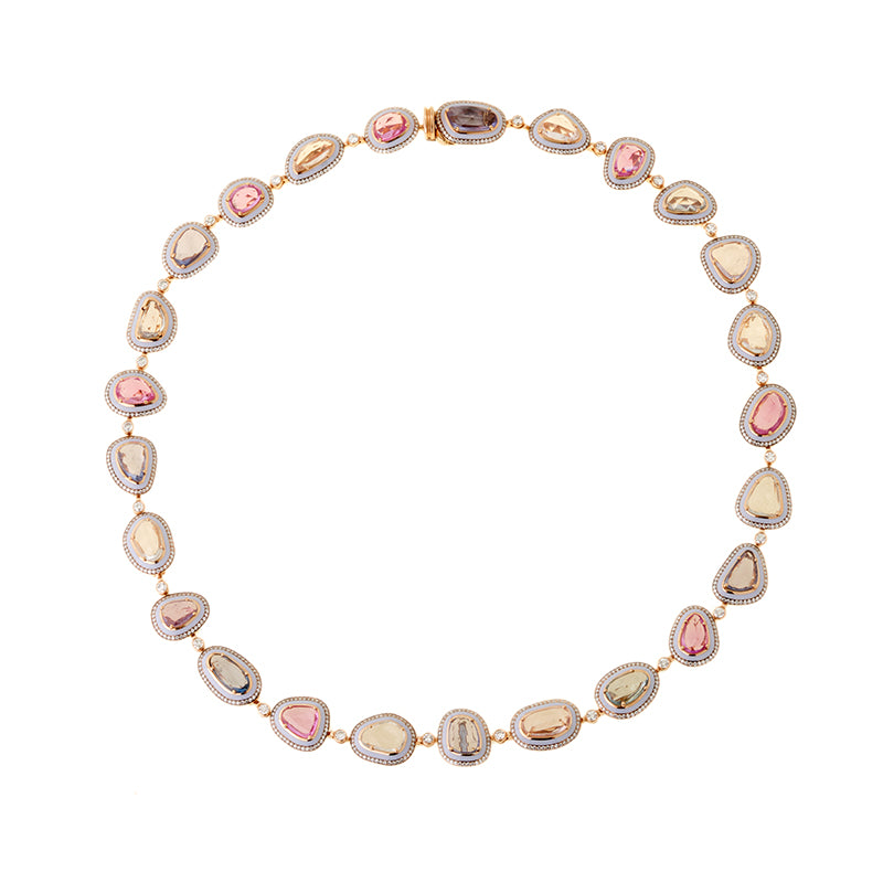 Mina Lilac Necklace - Colored Sapphires - Diamonds