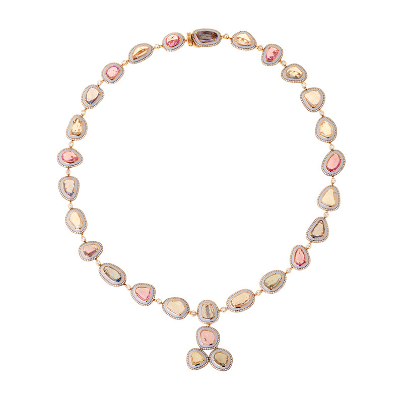 Mina Lilac Necklace - Colored Sapphires - Diamonds