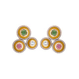 Mina Yellow Earrings - Tourmalines - Aquamarines - Diamonds