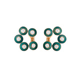 Mina Petrol Earrings - Diamonds
