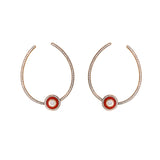Mina Burgundy Earrings - Diamonds