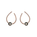 Mina Petrol Earrings - Diamonds