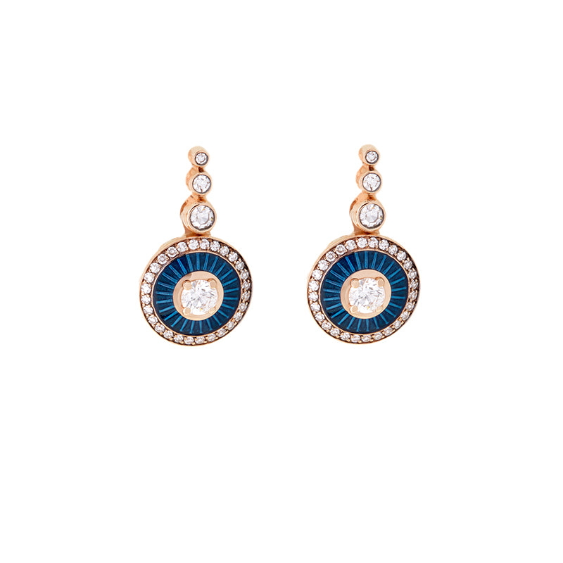 Mina Sky Blue Earrings - Diamonds
